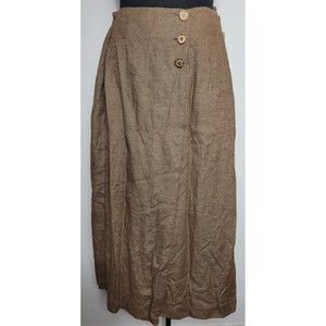 SOLITARE Peasant Style Long Brown Size 24W Vintage NWT